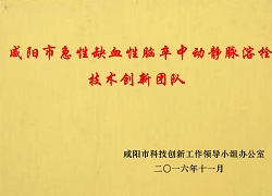 咸陽市急性缺血性腦卒中動靜脈溶栓技術(shù)創(chuàng)新團(tuán)隊