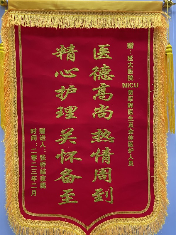 神經(jīng)重癥監(jiān)護NICU錦旗
